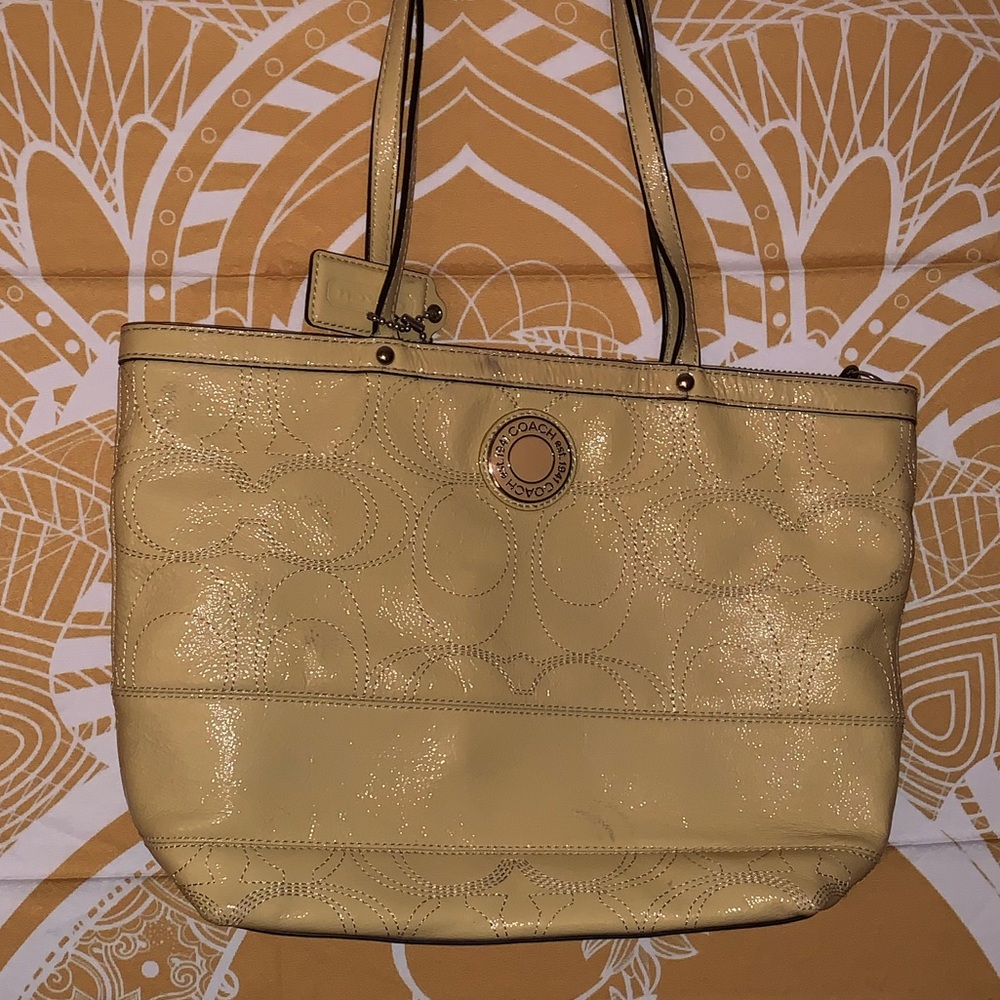 yellow coach purse